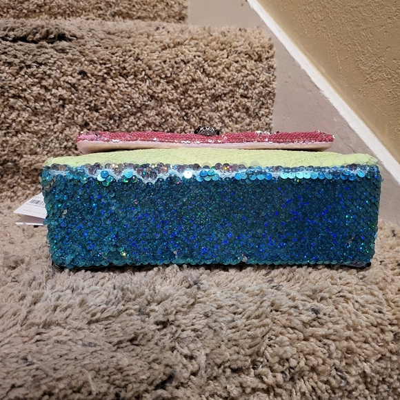 NWT Kurt Geiger Medium Kensington Multi Color Sequin Bag Purse - Picture 10 of 16